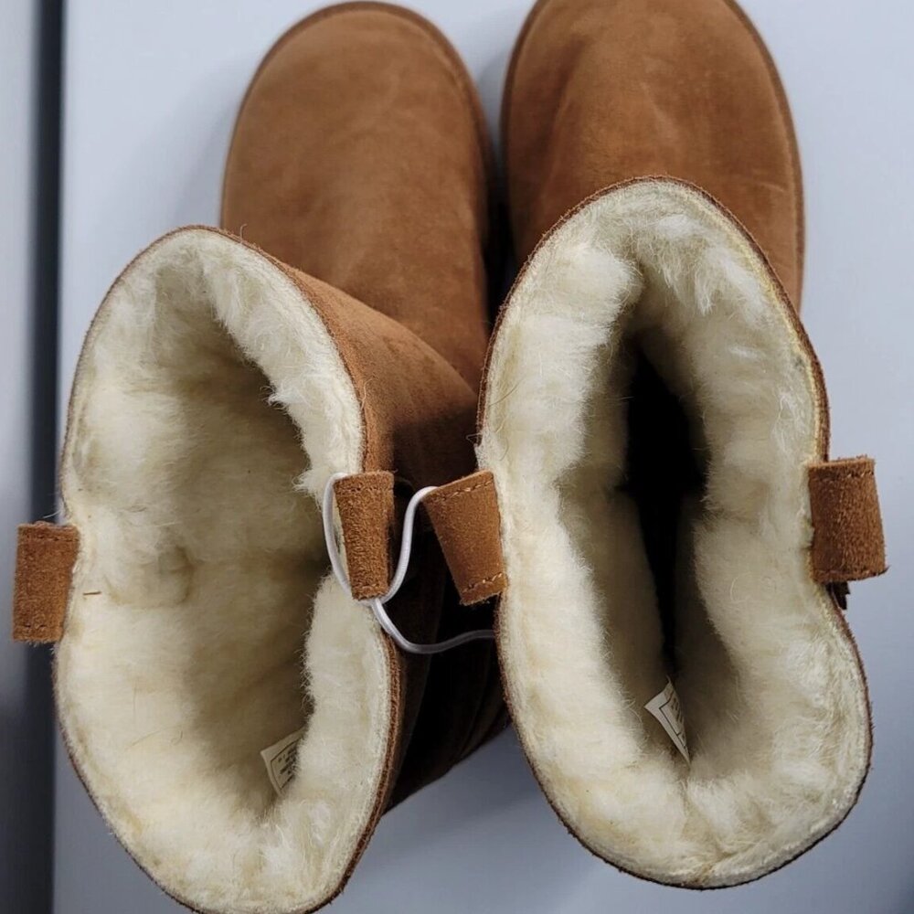 Tommy Bahama Womens Size 10 Brown Suede Leather Sherpa‎ Lined Boots AFET - Picture 7 of 9